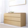 MALM, Мебель для спальни, 4 шт., дубовый шпон, беленый 894.882.43