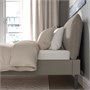 SLÅTTERGUBBE, Каркас кровати с обивкой, Бомстад темно-бежевый/Лурой 896.290.40