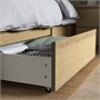 MALM, Каркас кровати, высокий, с 2 ящиками для хранения, дубовый шпон, беленый/Luröy 192.009.52