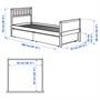 SMYGA, Каркас кровати с ящиком для хранения, светло-серый 594.944.10
