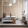 VITARNA, Каркас кровати с балдахином, белое дерево Лурой/Скодис 995.563.40