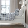HEMNES, Каркас кровати с матрасом, белая морилка/фирма Valevåg 195.419.65