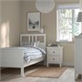 HEMNES, Каркас кровати с матрасом, белая морилка/фирма Valevåg 195.419.65