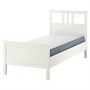 HEMNES, Каркас кровати с матрасом, белая морилка/фирма Valevåg 195.419.65