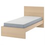 MALM, Каркас кровати с матрасом, белый/Valevåg экстра-жесткий 095.446.53