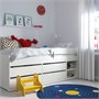 SLÄKT / NATTAPA, кровать frm w strg+guard rl+slat bd bse, белый 795.639.16