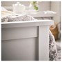HEMNES, Каркас кровати, белая морилка/Лёнсет 591.984.00