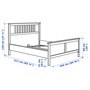 HEMNES, Каркас кровати, белая морилка/Лёнсет 391.983.97