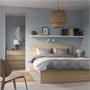 MALM, Каркас кровати, высокий, дубовый шпон, беленый/Lönset 891.750.58