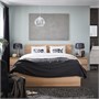 MALM, Каркас кровати, высокий, дубовый шпон, беленый/Lönset 891.750.58
