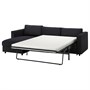 VIMLE, 3-местный диван-кровать с шезлонгом/Хилларед антрацит 795.442.30