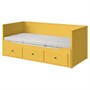 HEMNES, кушетка с 3 ящиками/2 матрасами, желтый/Ånnfjället супертвердый 696.212.95