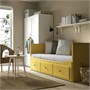 HEMNES, кушетка с 3 ящиками/2 матрасами, желтый/Ånnfjället супертвердый 696.212.95