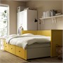 HEMNES, Каркас кушетки с 3 ящиками, желтый 205.838.41