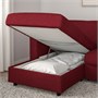 VIMLE, 3-местный диван-кровать с шезлонгом, Лейде красный/коричневый 395.377.93