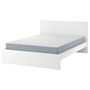 MALM, Каркас кровати с матрасом, белый/Вестерой экстра-жесткий 895.446.54