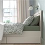 FÅGELFJÄLLET, Каркас кровати с 4 ящиками для хранения, кремовый/Лёнсет 796.210.92