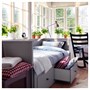 HEMNES, Каркас кушетки с 3 ящиками, серый 304.278.31