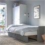HOLMSUND, Диван-кровать 3-местный, Боргунда темно-серый 795.169.39