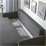 HOLMSUND, Диван-кровать 3-местный, Боргунда темно-серый 795.169.39