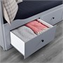 HEMNES, кушетка с 3 ящиками/2 матрасами, серый/фирма Åfjäll 195.214.96
