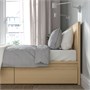 MALM, Каркас кровати, высокий, с 2 ящиками для хранения, дубовый шпон, беленый/Lönset 692.010.15