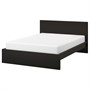MALM, Каркас кровати, высокий, черно-коричневый/Лёнсет 590.191.87