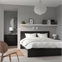 MALM, Каркас кровати, высокий, черно-коричневый/Лёнсет 590.191.87