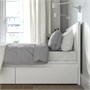 MALM, Каркас кровати, высокий, с 4 ящиками для хранения, белый/Лурой 791.995.83