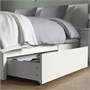 MALM, Каркас кровати, высокий, с 4 ящиками для хранения, белый/Лурой 791.995.83