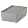 KUGGIS, коробка с крышкой, светло-серая 295.967.59