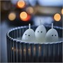 KUSTFYR, ароматическая свеча в стакане, 3 фитиля, Jelly Candy Ghost/черный/белый 006.263.80