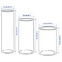 CYLINDER, ваза, набор 3 шт., прозрачное стекло 601.752.14