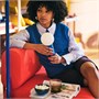 IKEA PS 2026, Переносная светодиодная лампа, на батарейках, с регулировкой яркости/синий светло-желтый 806.135.76