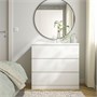 MALM, комод с 3 ящиками, белый 903.546.43