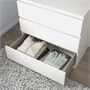 MALM, комод с 3 ящиками, белый 903.546.43