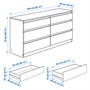 KULLEN, комод с 6 ящиками, белый 503.557.34
