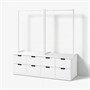 NORDLI, комод с 8 ящиками, белый 292.952.09