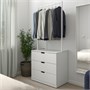 NORDLI, комод с 3 ящиками, белый 392.952.18