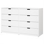 NORDLI, комод с 8 ящиками, белый 892.084.31