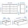 NORDLI, комод с 8 ящиками, белый 892.084.31