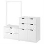 NORDLI, комод с 8 ящиками, белый 892.953.53
