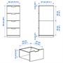 NORDLI, комод с 4 ящиками, белый 592.398.44