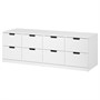 NORDLI, комод с 8 ящиками, белый 092.084.30