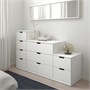 NORDLI, комод с 9 ящиками, белый 992.480.16