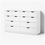 NORDLI, комод с 12 ящиками, белый 792.084.17