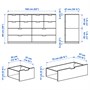 NORDLI, комод с 12 ящиками, белый 792.084.17