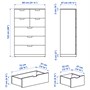 NORDLI, комод с 7 ящиками, белый 492.084.28