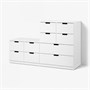 NORDLI, комод с 10 ящиками, белый 092.480.11