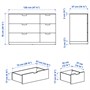 NORDLI, комод с 6 ящиками, белый 892.084.26